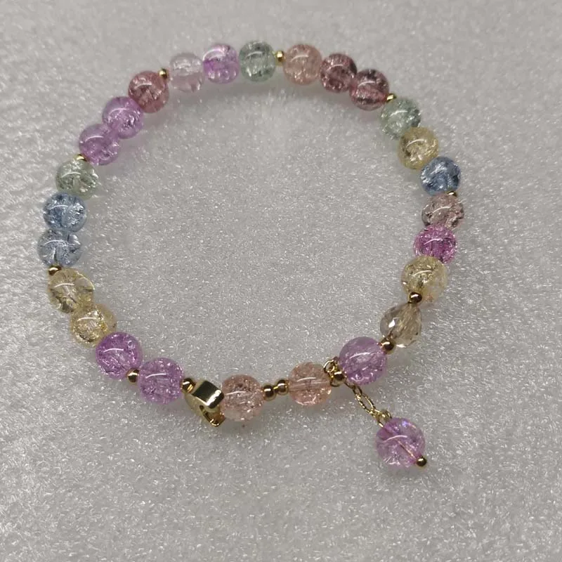 

Оптовая продажа, 100 шт., браслеты из нескольких кристаллов и камней, эластичный браслет, Женские Ювелирные изделия