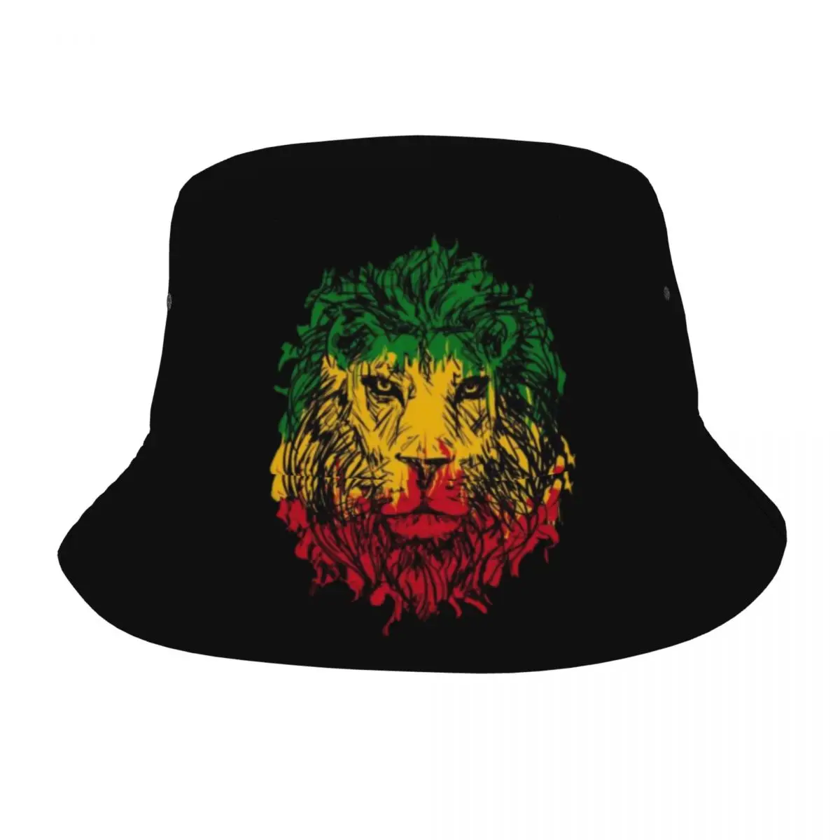 Summer Beach Hatwear Judah Rasta Jamaican Lion Accessories Bob Hats Hip Hop Sun Hat Boonie Hat Foldable Fishing Fisherman Hat 1