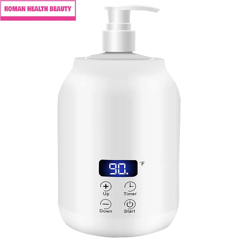 Electric Massage Oil Warmer Digital Lotion Cream Heater With LED Display Bottle Dispenser For Home Pro Salon Spa Massage (250ML)