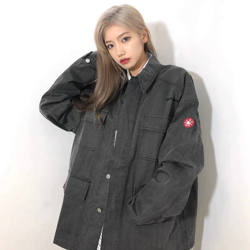 Куртка CAVEMPT C.E для мужчин и женщин винтажная черная рубашка в минималистичном