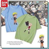 bandai anime naruto short sleeved summer childrens cool cartoon printed cotton top boy loose and comfortable big boy t shirt
