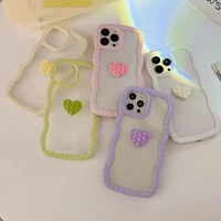 the new love wave 2 in 1 woven pattern love phone case for iphone xs max xr 13 12 11 pro max case