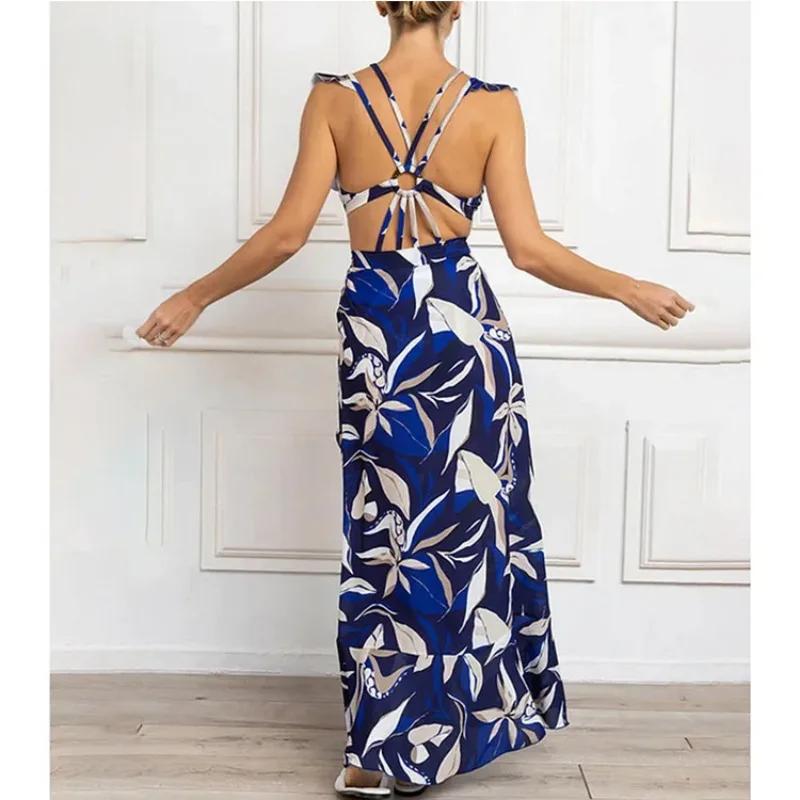 Женское пляжное платье с открытой спиной винтажный купальник роскошный