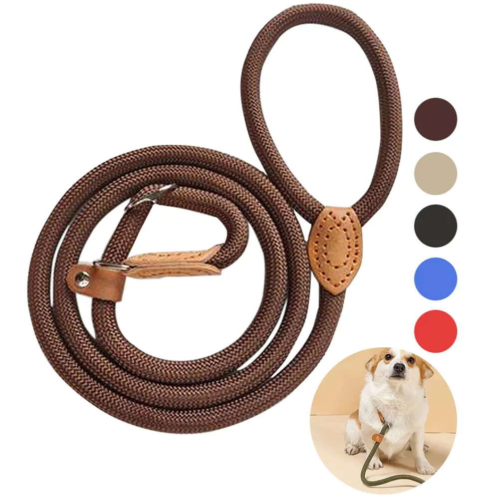 

Нейлоновый Поводок для собак, персонализированный Регулируемый прочный шнур для домашних животных, легкий, для прогулок и дрессировки
