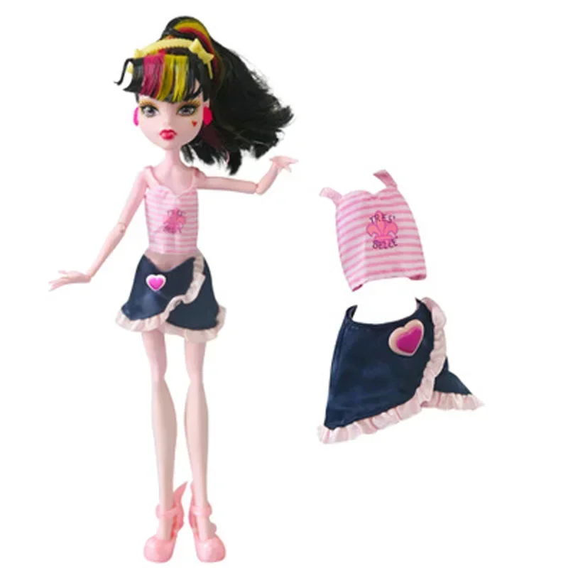 1 шт. Модная Одежда для кукол Monster High MH платья Короткое платье длинные брюки 10
