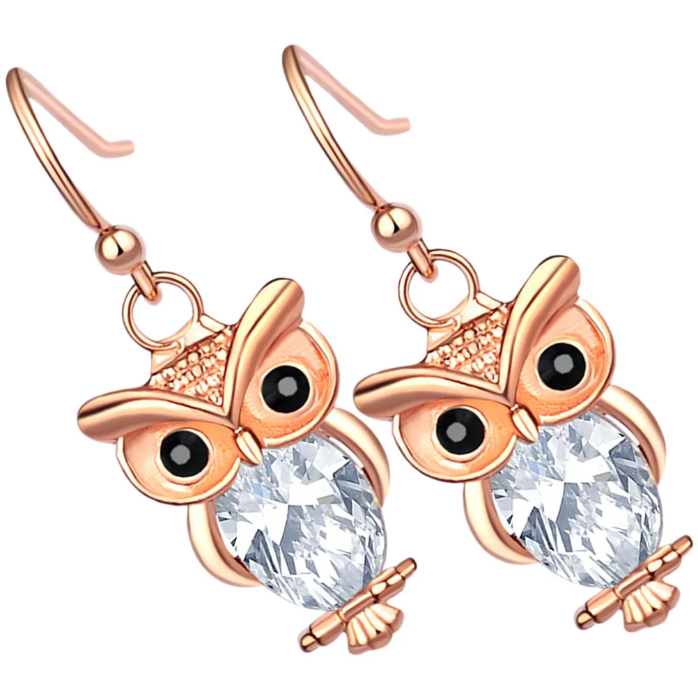 

Earring Costume Jewelry Women Fun Earrings Aesthetic Women's Dangling Statement Dangle Pearl Fashion Rhinestones Owl