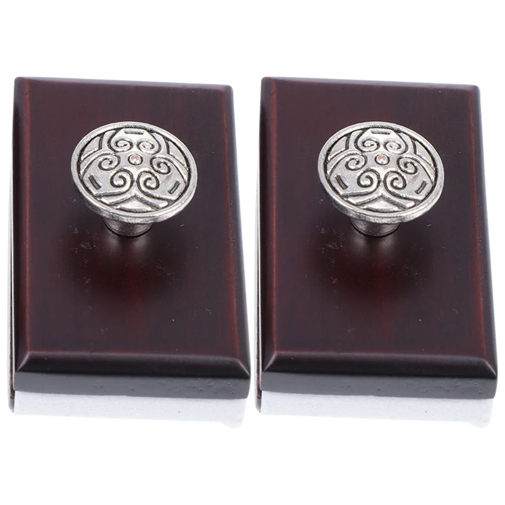 

2 Pcs Ink Absorber Seal Stamp Wooden Desk Small Craft Rocker Blotter Quick Drying Tool Fountain Pen Absorbent