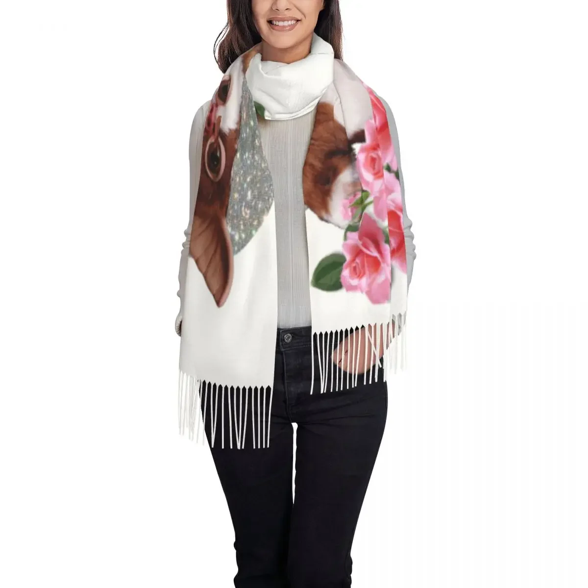 Mogwai Gremlins с цветами искусственная мягкая вещь шали палантины женские зимние шарфы