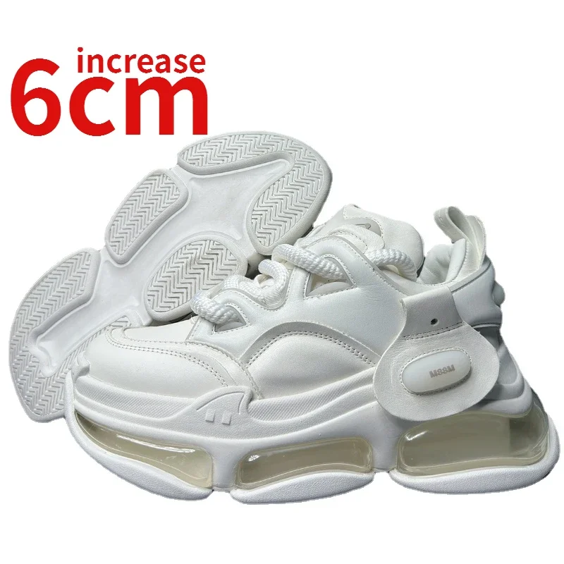 

Кроссовки мужские трехмерные из натуральной кожи, 6 см