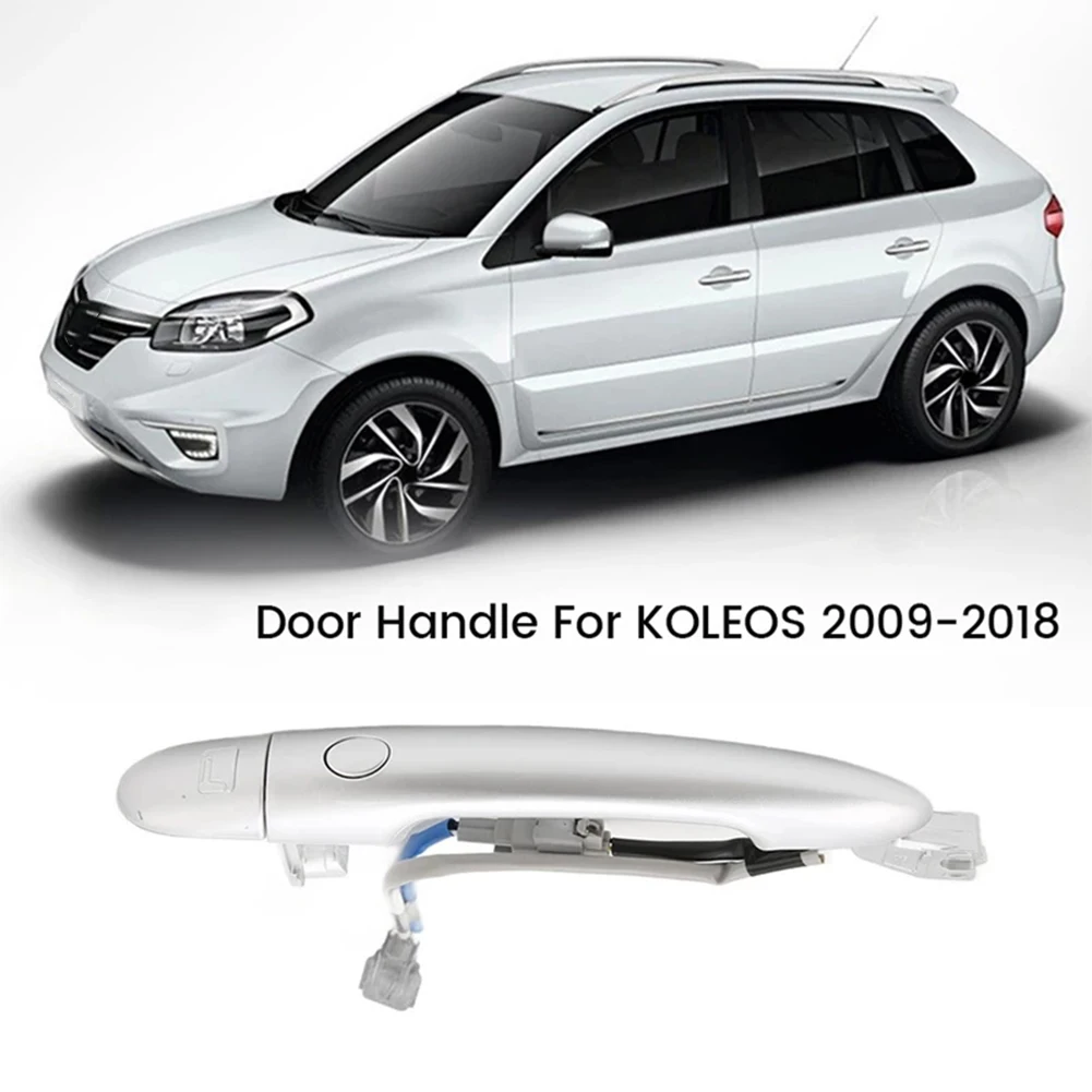 

1pc Silver Plastic Car Left Door Handle With Sensor For Renault KOLEOS 2009-2018 80640‑JY01B 80640‑JY01A Exterior Door Handles