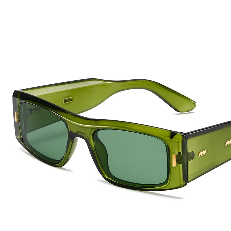 Прямоугольные солнцезащитные очки женские модные желеобразного цвета Мужские