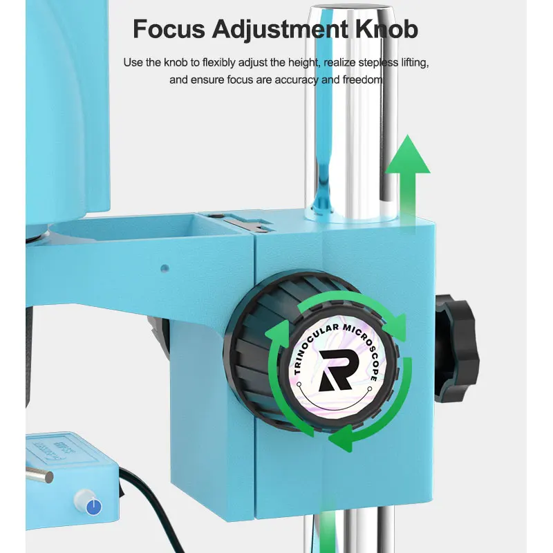 Тринокулярный HD-стереомикроскоп с непрерывным увеличением 6 5x-65X