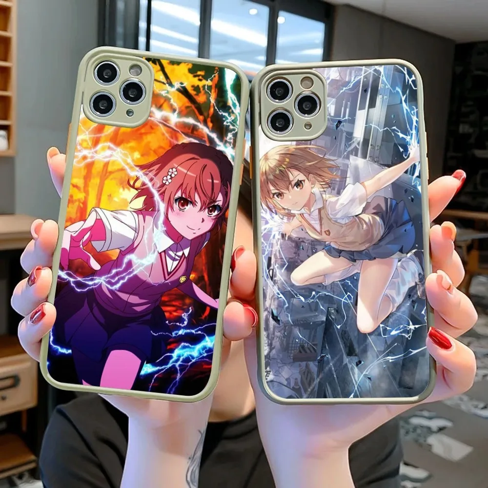 Anime M-Misaka Mikoto Cute Phone Case For IPhone 14 11 12 13 Mini Pro Max 8 7 Plus X XR XS MAX Translucent Matte Cover