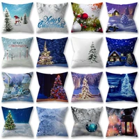 new christmas pillowcase snowman snow tree holiday home decoration case cushion cover farmhouse