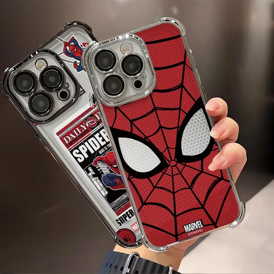 Фото Новый чехол для телефона Marvel Spider-Man для Apple iPhone 17 Pro Max 14 13 16e 11 Air 15 16 Pro 12 Plus №5