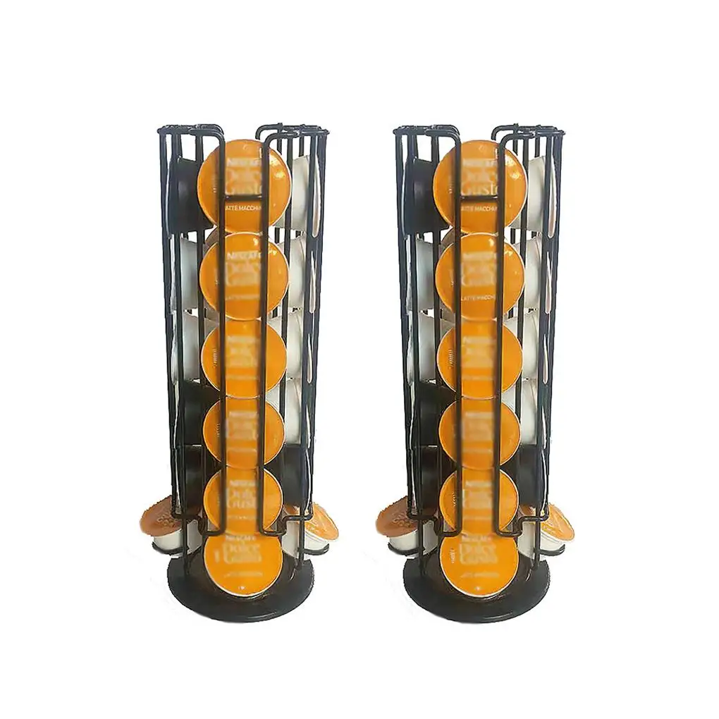 

Полка для хранения капсул, чашки, вращающийся держатель для кофейных подставок большой емкости, контейнеры, товары для дома, кухонная стойк...