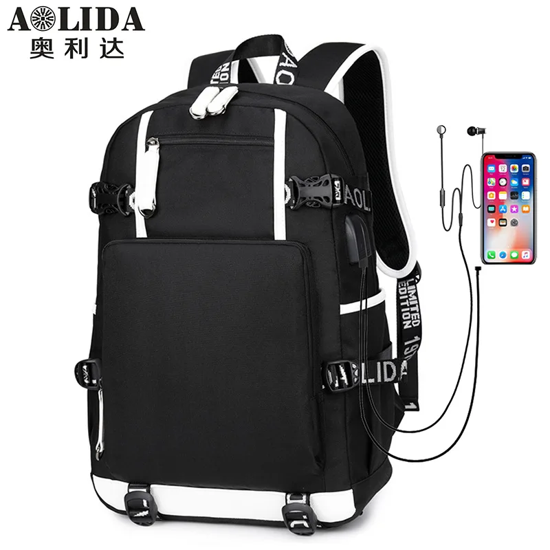 New hot print backpack for men and middle school students schoolbag for women Oxford water-proof computer bag leisure travel bac