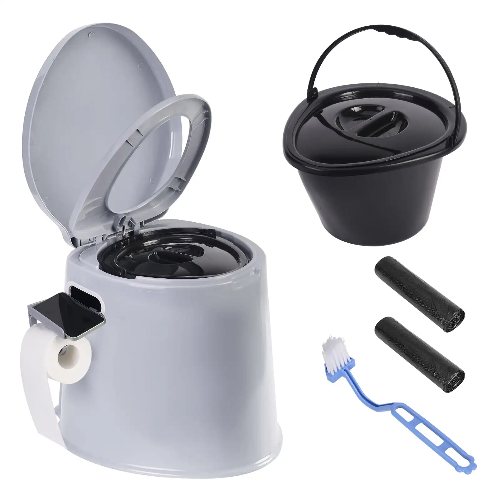 

Portable Indoor & Outdoor Travel Toilet, 5.3 Gallon - Grey