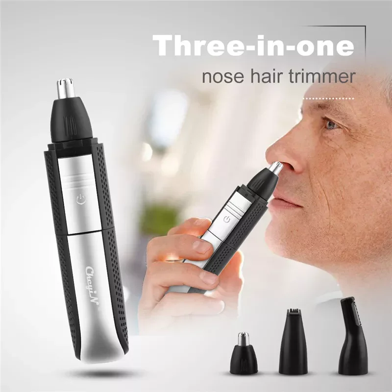 

3 In 1 Electric Nose Ear Hair Trimmer Portable Men Eyebrow Beard Clipper Waterproof Haircut Rechargeable Shaver Washable