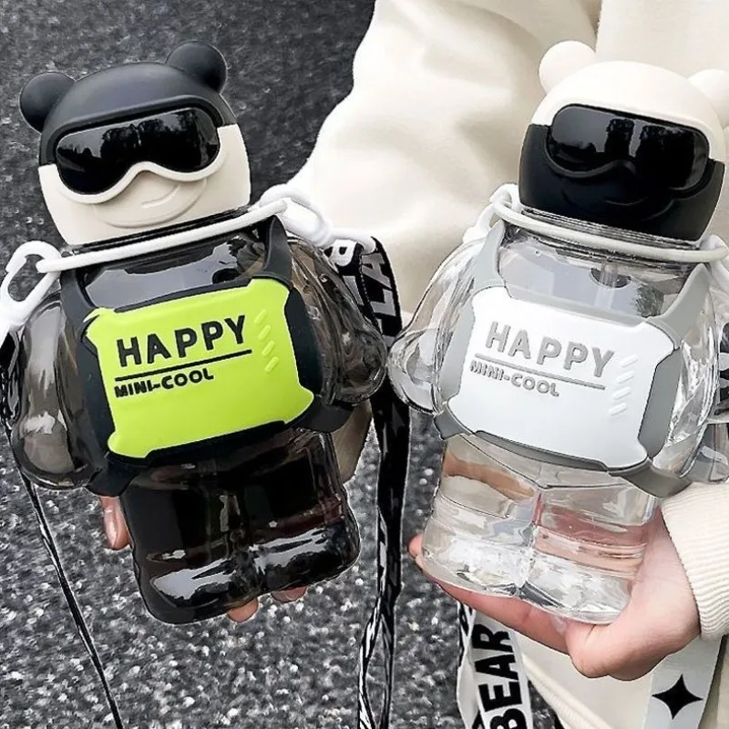850 мл Спортивная бутылка для воды с соломинкой большая емкость пластиковая чашка