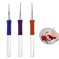 practical plastic diy crafts magic embroidery pen set diy hand embroidery pen punch needle cross stitch sewing accessory