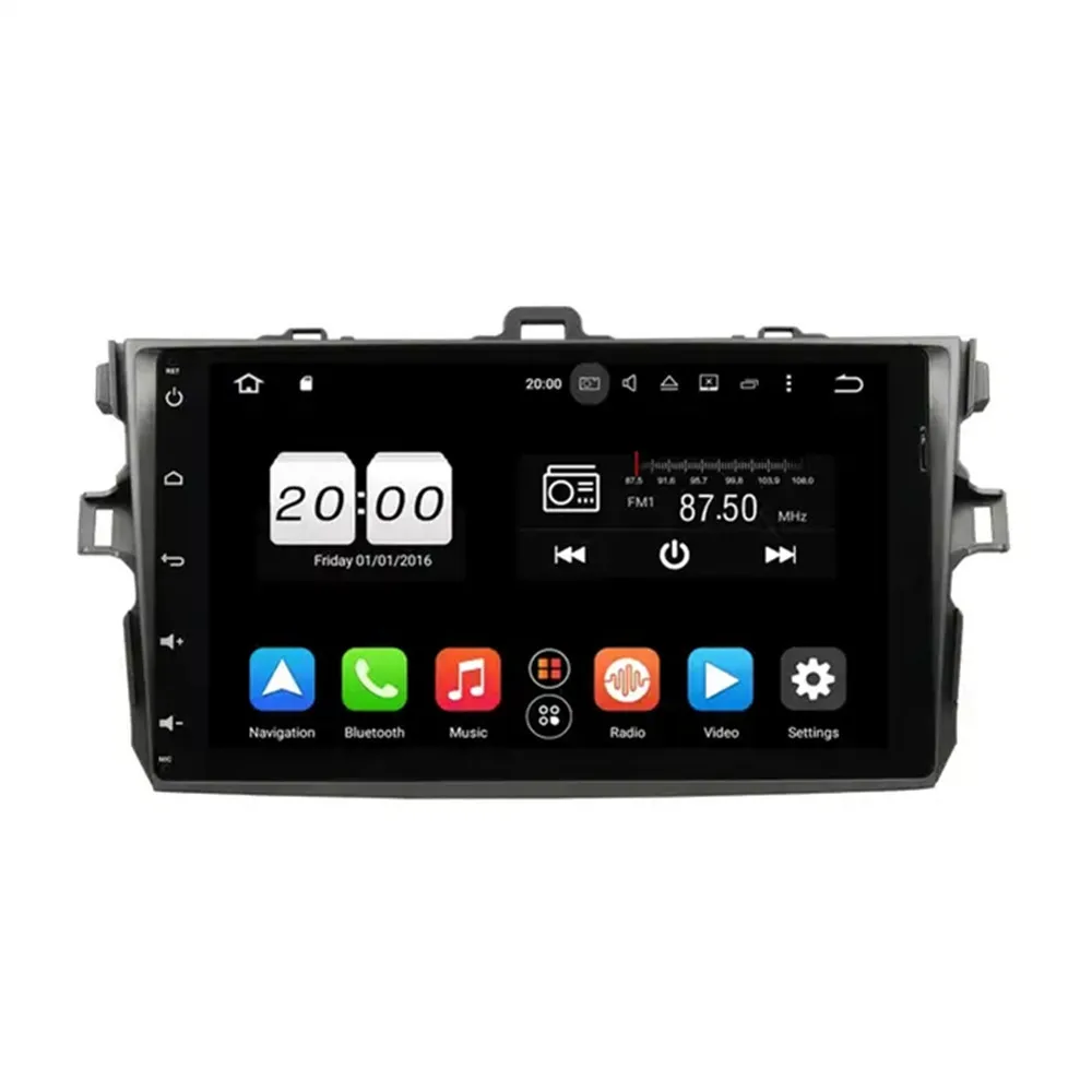 

8 Core 9" 2 Din 8+128G Android 11 Car Radio MT8667 For Toyota COROLLA 2006-2011 Car Multimedia Player Carplay Audio Stereo DSP