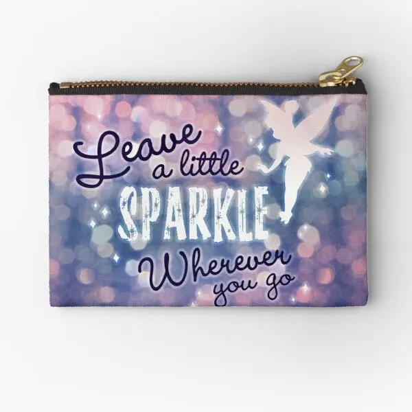 

Leave A Little Sparkle Wherever You Go Zipper Pouches Coin Women Panties Socks Packaging Storage Small Underwear Bag Money