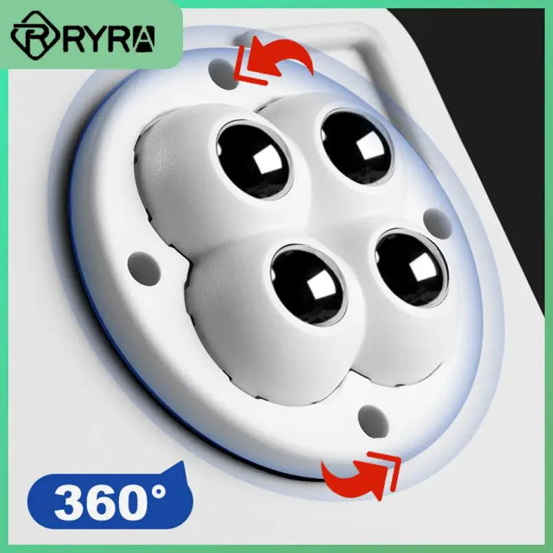

360° Rotation Home Furniture Caster 4 Beads Ball Universal Wheel Heavy Duty Pulley Self Adhesive Pulley Base Mute