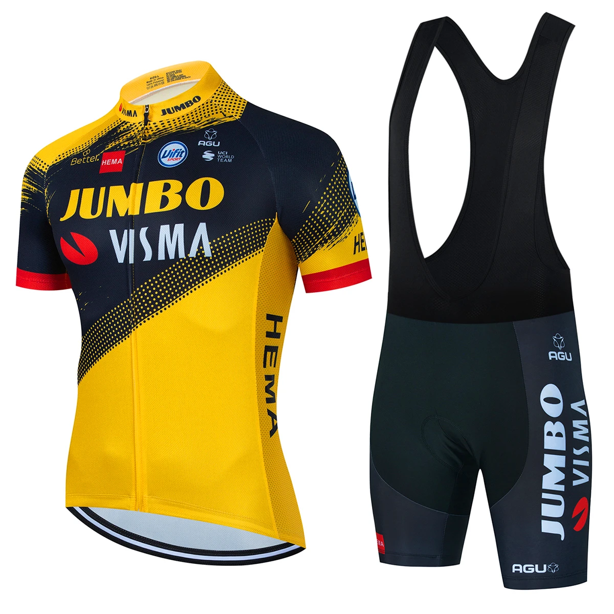 

2022 Pro JUMBO VISMA Cycling Jersey Set Men's Cycling Clothing Road Bike Shirts Suit Bicycle Bib Shorts MTB Wear Maillot Culotte
