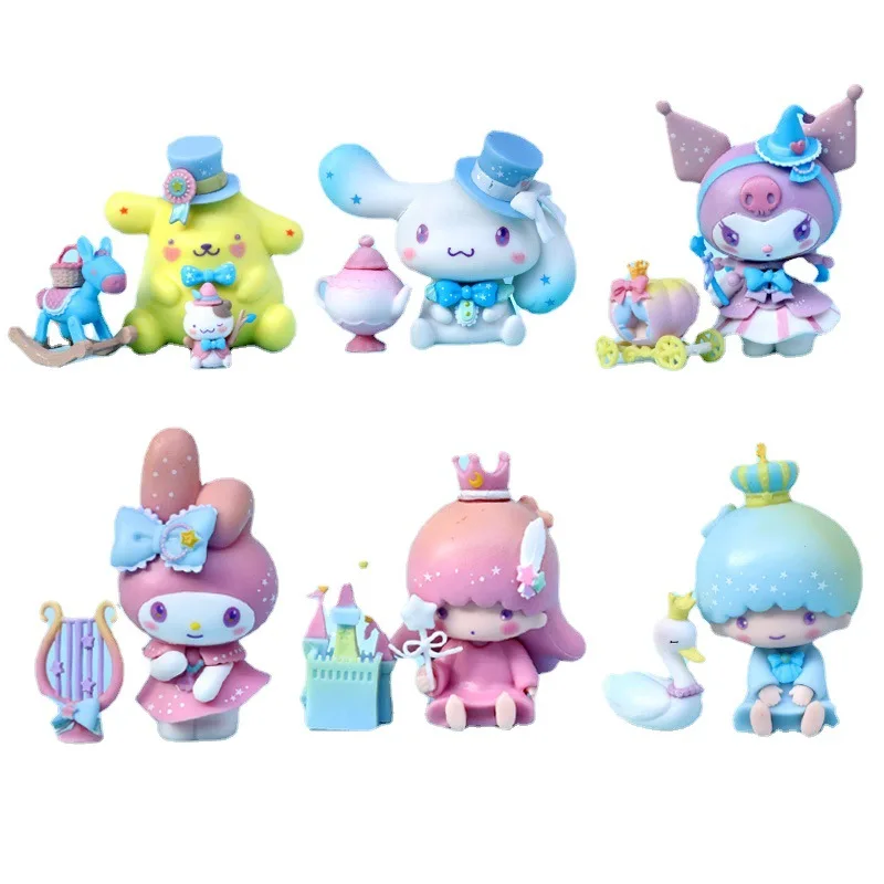 

Anime Sanrio Dream Series Figure My Melody Pom Pom Purin Little Twin Stars Toys Kawaii Pvc Model Doll Ornaments Gifts for Kids