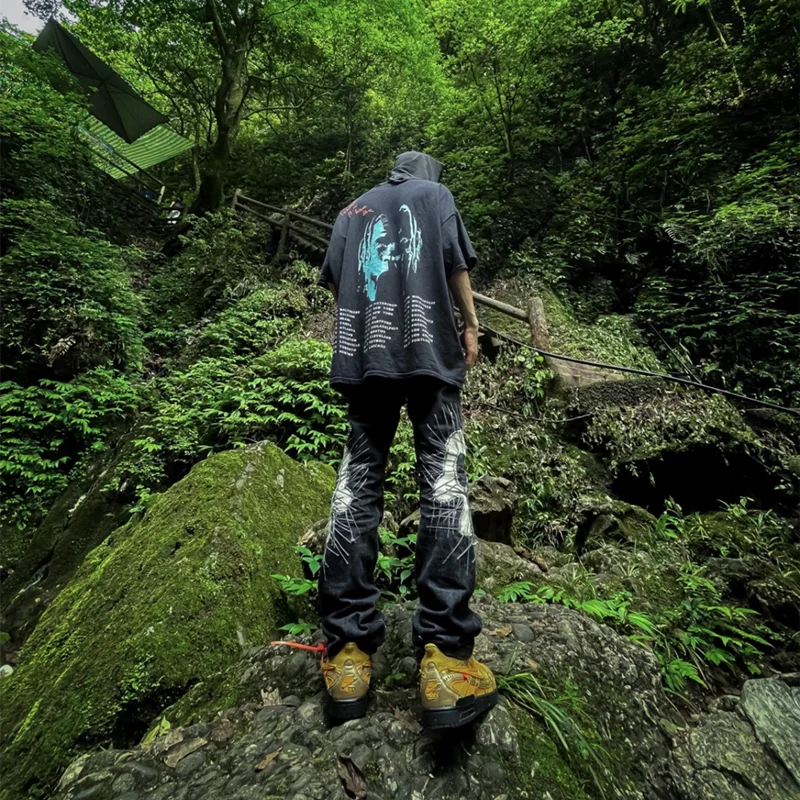 Топы Cooocoll футболка с принтом персонажа Kanye West коротким рукавом для мужчин