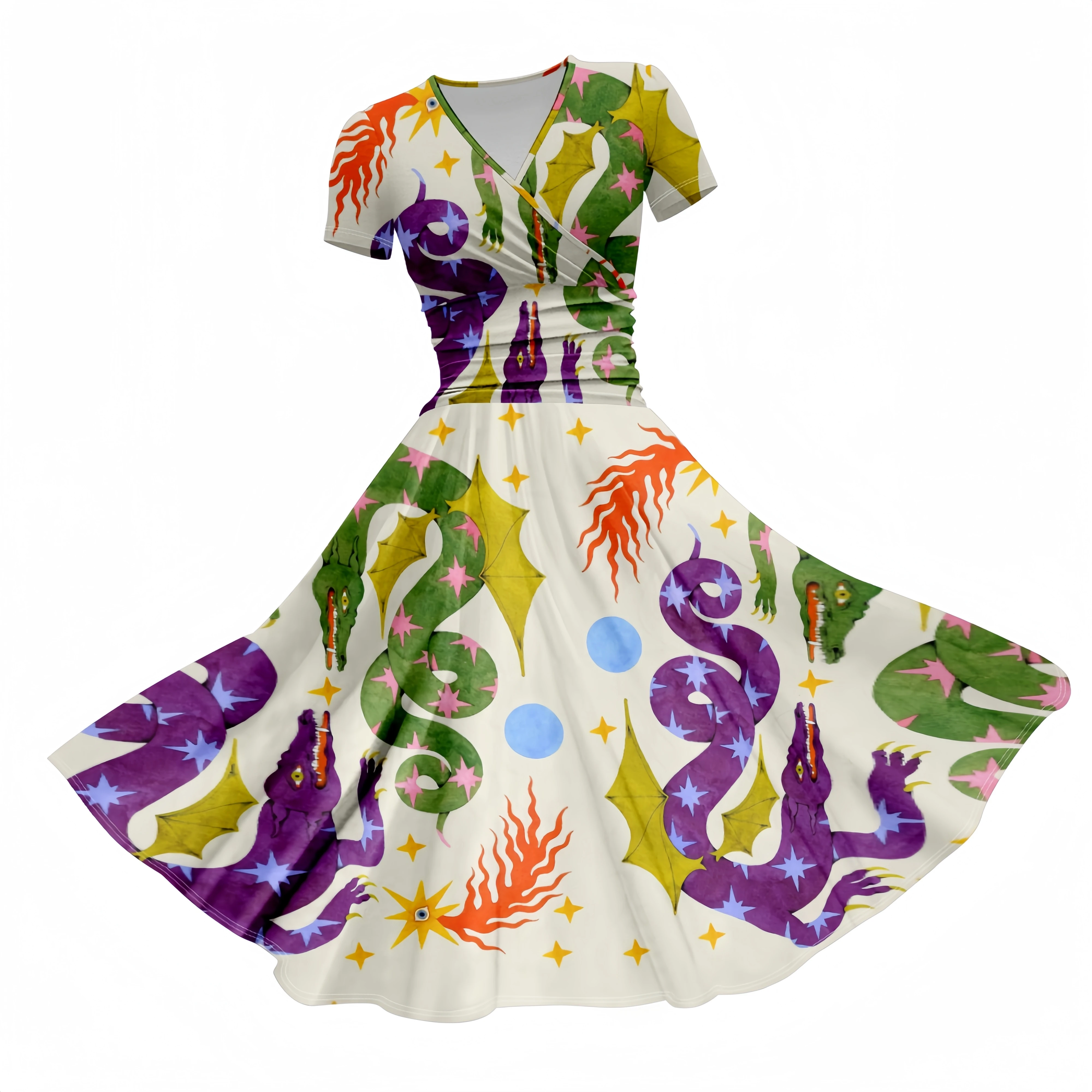 Красочные повседневные юбки с принтом в виде змеиной кожи платья коротким