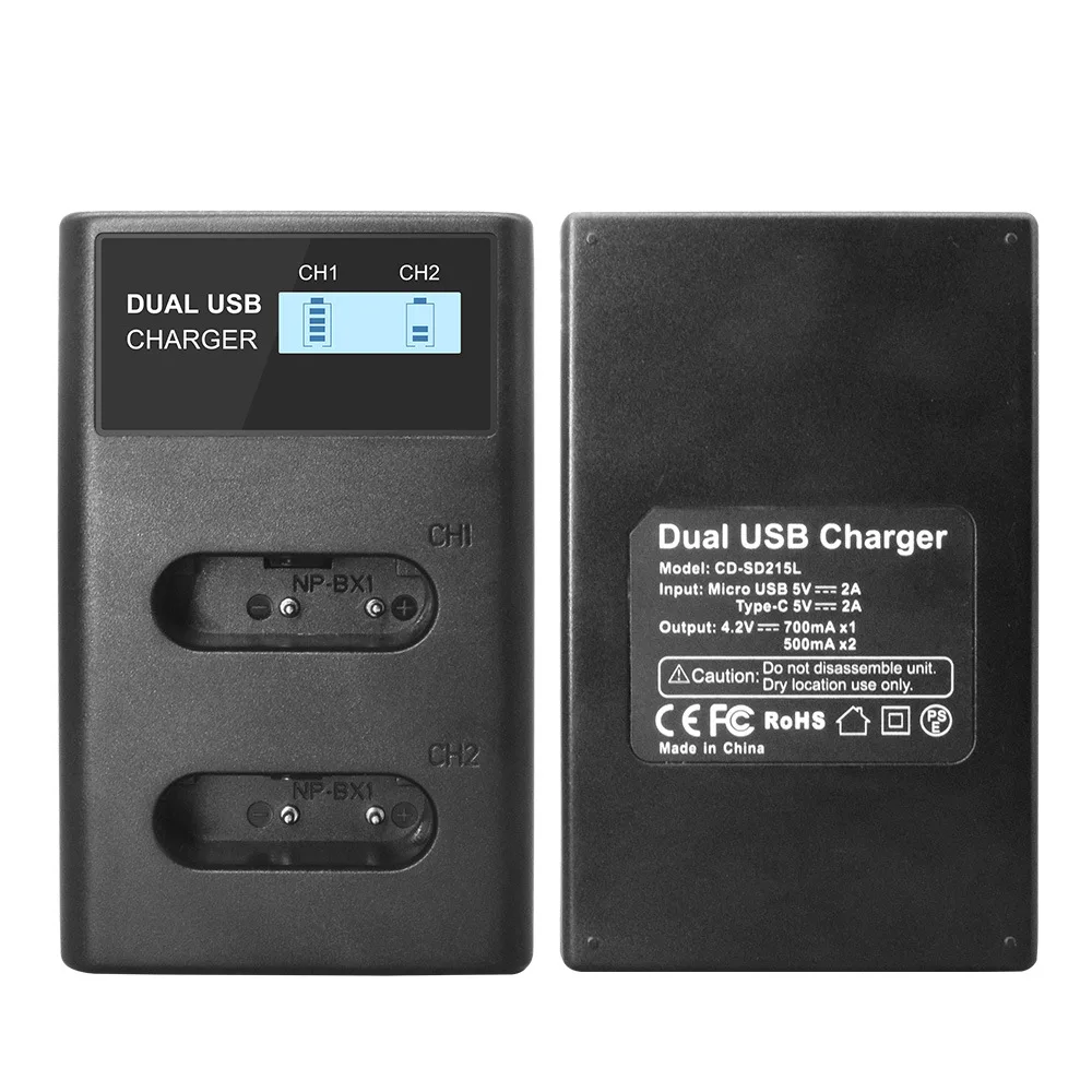 Фото Цифровое зарядное устройство NP-BX1 NP BX1 NPBX1 для Sony HDR-AS200v AS15 AS100V DSC-RX100 X1000V WX350 HX400 HX60 RX100 M7 №1