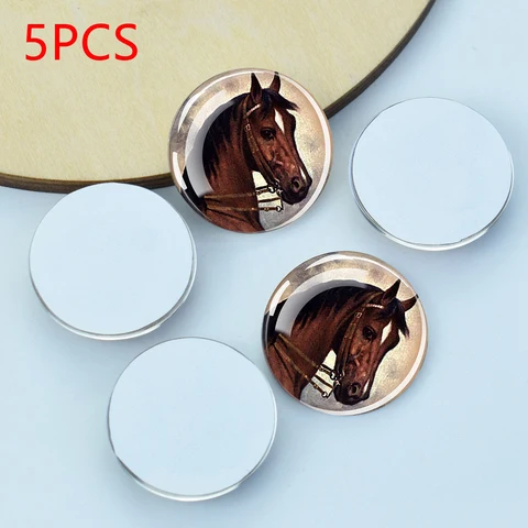 Стеклянные кабошоны с рисунком лошади ESSPOC 25 мм