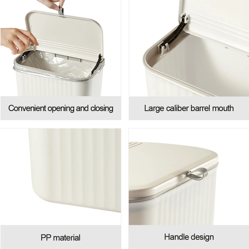 Мусорная корзина для ванной комнаты 8/12 л настенная подвесная мусорная туалета с
