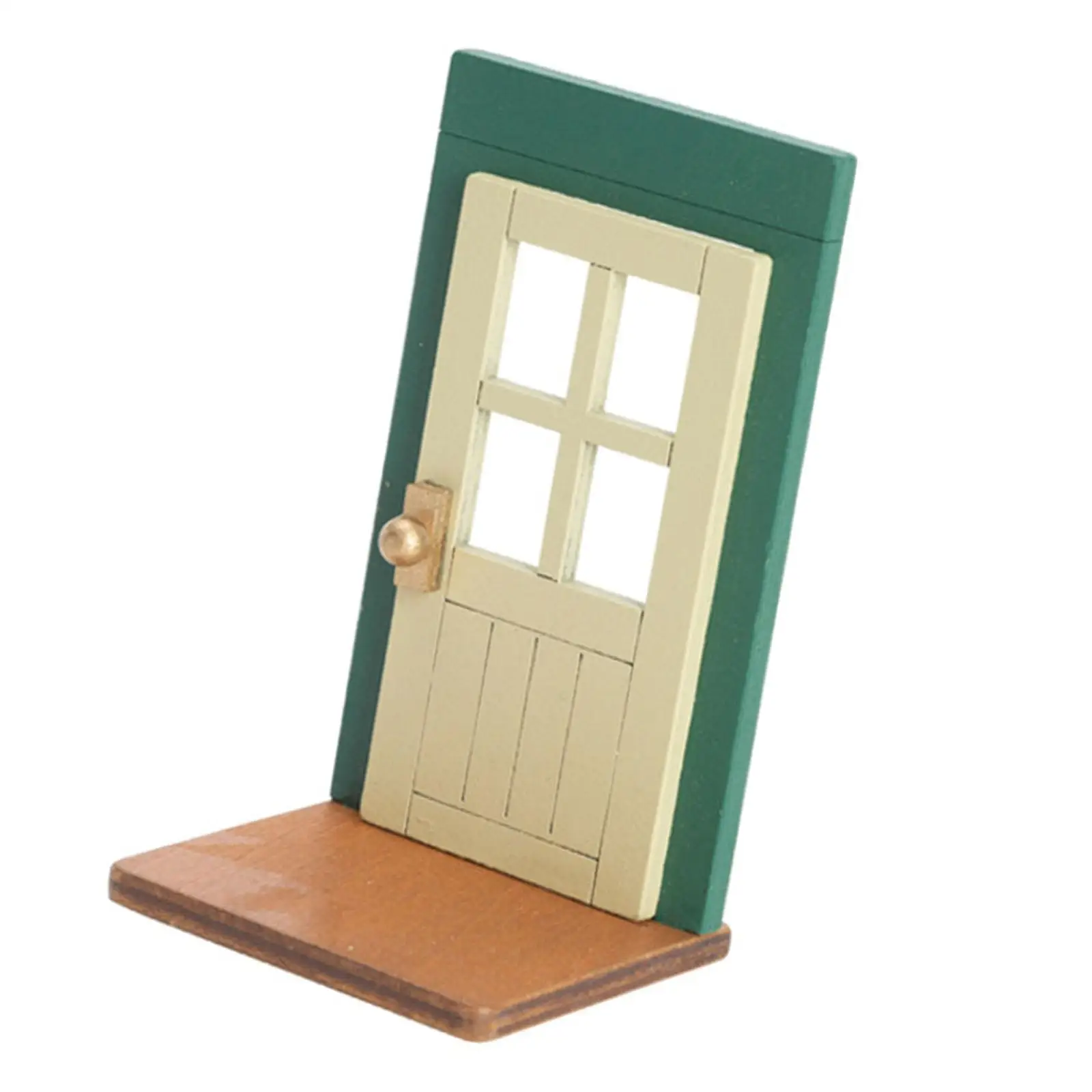

1/12 Dollhouse Miniature Door Dollhouse Study Decoration Accessories Pretend Toys Photo Props for Kitchen Decoration