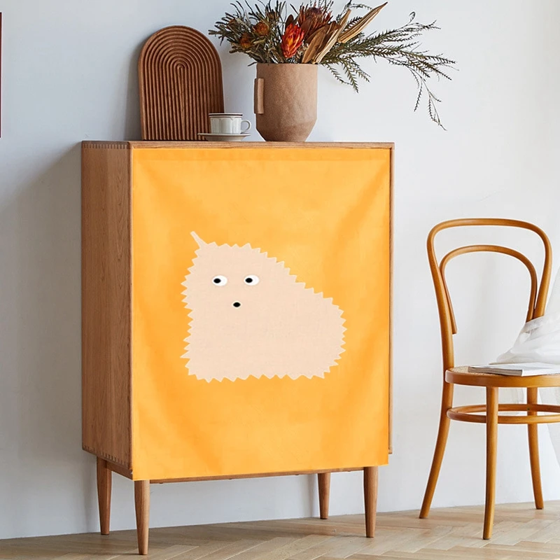 Цветочная Короткая занавеска для шкафа гардероба Скандинавская полузанавеска