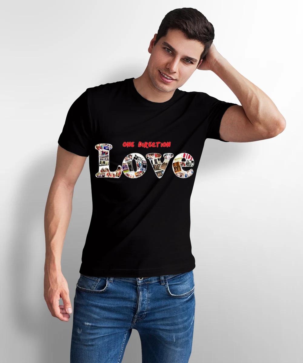 

Футболка мужская оверсайз с коротким рукавом и надписью LOVE