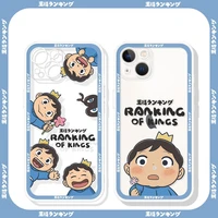 ousama ranking bojji transparent phone case for iphone 11 12 13mini pro max case shockproof iphone 6 7 8 plus se2020 x xr cover