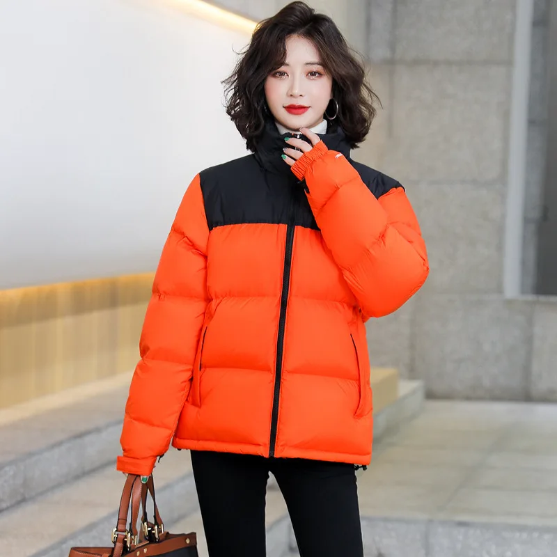 Women's Winter Jacket 2021 Short Luxury Down Jackets for Women Zipper Solid Color Warm Thick Jacket Female Fashion Couple Coats