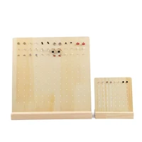 56132 holes wooden earrings holder jewelry display stand for store ear stud jewelry show bracket organizer stand durable