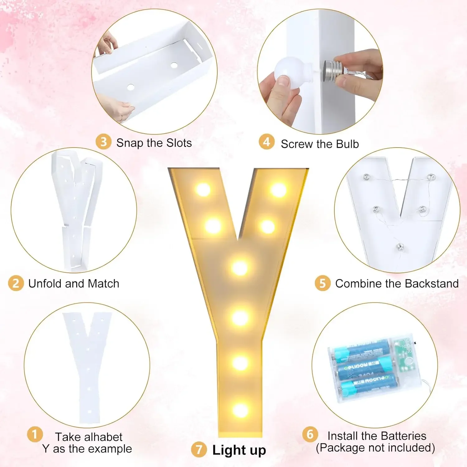 4 фута DIY шатер с подсветкой буквы мозаика большие теплыми огнями LOVE MARRY ME BABY GRAD
