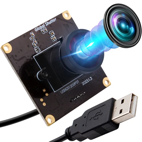 USB-камера ELP 90fps 1200P с затвором, 38*38 мм