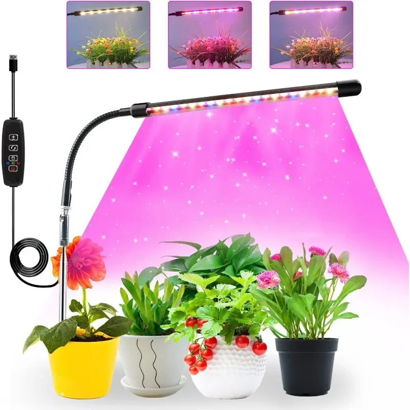 

New Plug-in T5 Lamp LED Plant Grow Light Full Spectrum USB Succulent Light Ground Plug-in Dimming Automatic Timing Grow Lamp