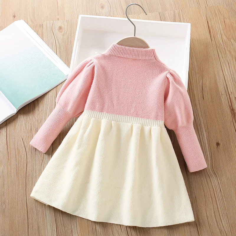 Little maven 2025 новогодние праздничные платья-свитера с бантом детская одежда