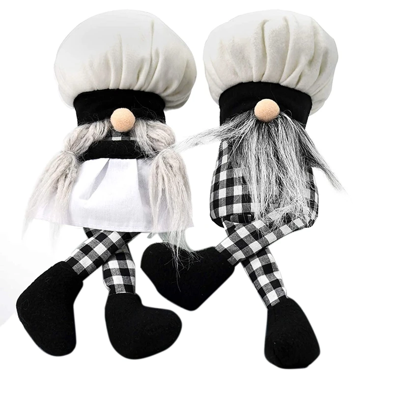 

Buffalo Plaid Gnome Figurine, Holiday Time Gnome Plush Collection, Swedish Gnome Dwarf Plush Elf Toy Home Decor