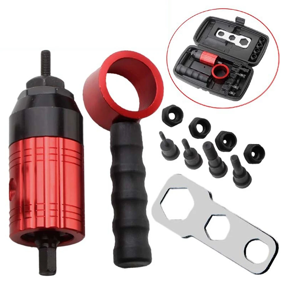 

Electric Rivet Gun Removable Electric M3 M4 M5 M6 M8 Rivet Nut Tool Adapter Insert Nut Pull Riveting Tool For Electric Drill