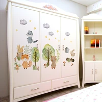 forest animal tree cloud self adhesive wall stickers home decoration wall decor home accessories wallpaper