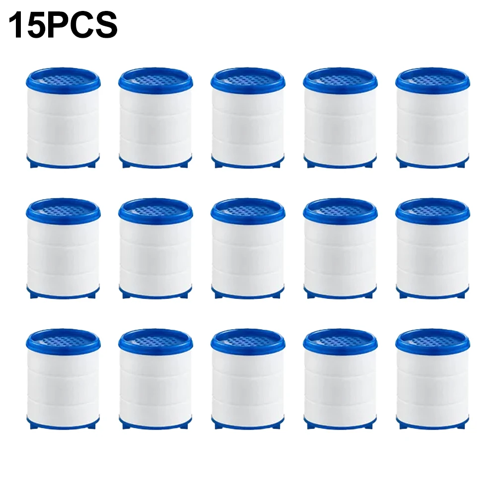 

15Pcs Faucet Water Filter Bathroom Filtration Purifier Remove Chlorine Heavy Metals Filtered Double PP Filter Cartridge
