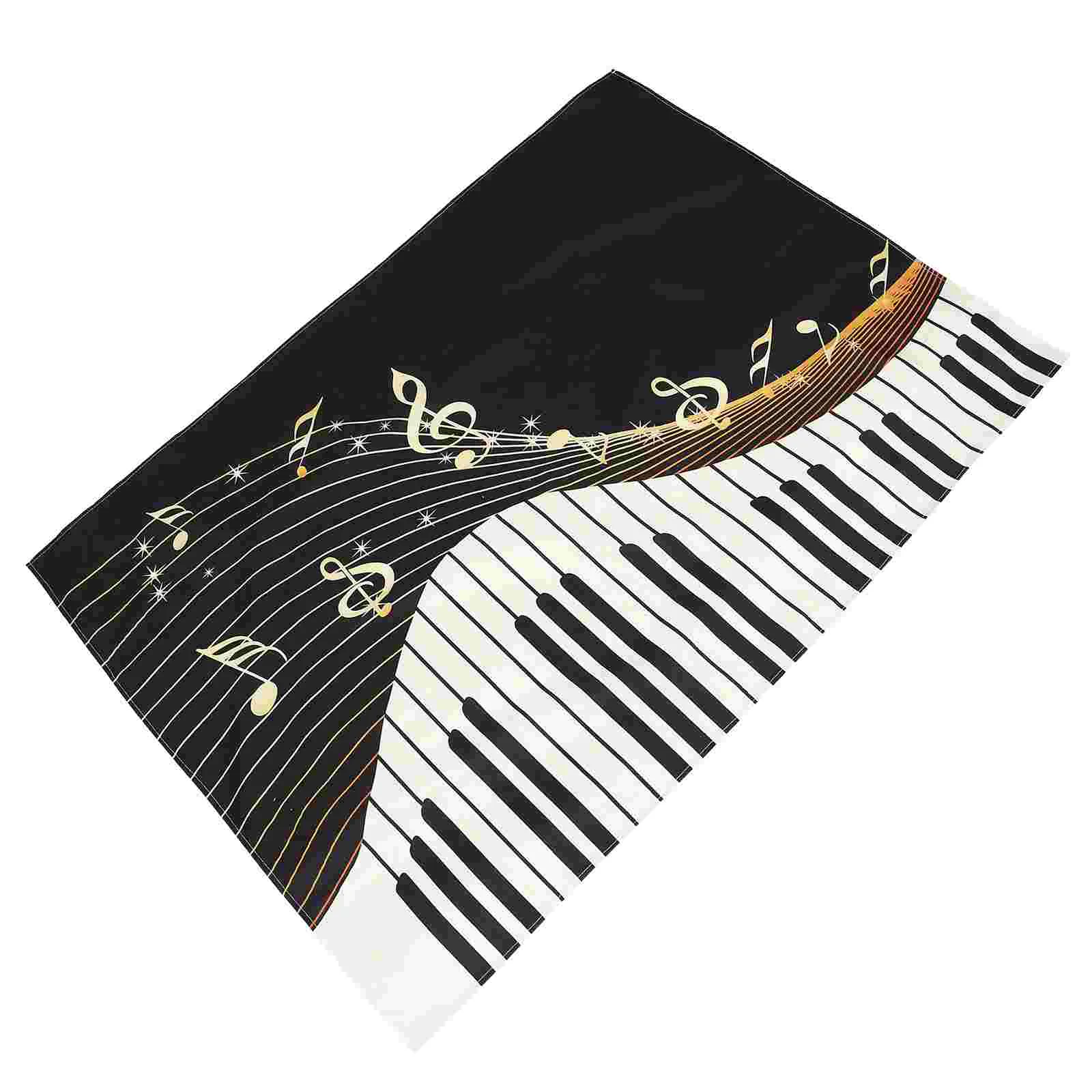 

Table Cover Musical Tablecloth Cloth Note Party Washable Dinner Piano Keyboard Home Music Runner Theme Centerpieces Dinning